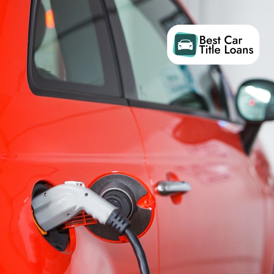 An electric vehicle at a fast charging station, demystifying fast charging impact on battery