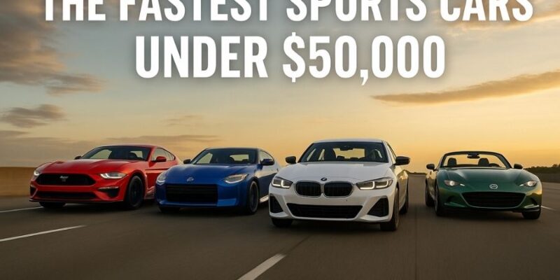 Fast sports cars under $50000 in 2025 – Ford Mustang GT, Mazda MX-5, Subaru BRZ, Camaro